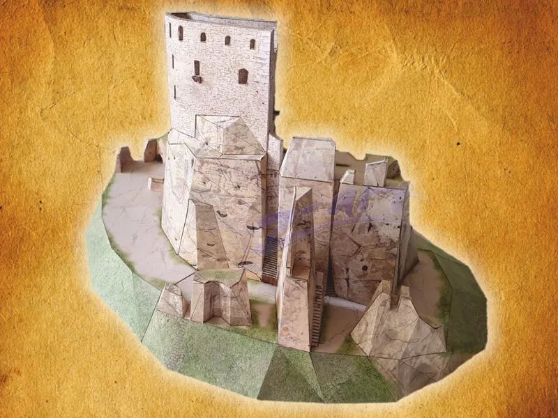 Papierový model - Hrad Valečov